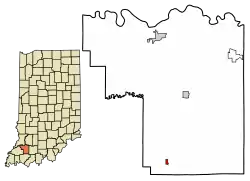 Location of Spurgeon in Pike County, Indiana.