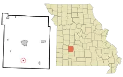 Location of Morrisville, Missouri