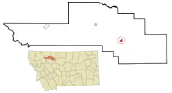 Location of Conrad, Montana