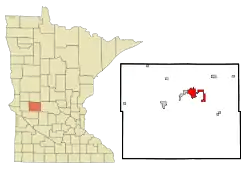 Location of Glenwoodwithin Pope County, Minnesota