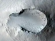 A cinder cone on southern flank of Pavonis Mons.