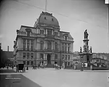 Rhode Island Soldiers' and Sailors' Monument (1866–1871), Kennedy Square, Providence, Rhode Island.