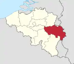 Location of Liège&nbsp;(French)