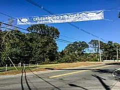 Banner across US&nbsp;44 notes the 375th anniversary of Rehoboth in 2018