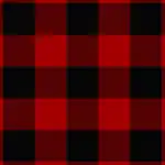 Most basic check&nbsp;– MacGregor red-and-black (Rob Roy), as simple as it gets: equal proportions of two colours.