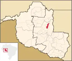 Location in Rondônia state