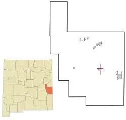 Location of Dora, New Mexico