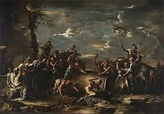 The Death of Regulus (c. 1650–1652), oil on canvas, 152.4 × 219.71&nbsp;cm., Virginia Museum of Fine Arts