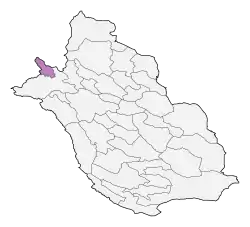 Location of Rostam County in&nbsp;Fars&nbsp;province