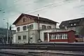 Station building and signal box in 2011