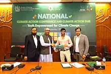 Sakhawat Ali - A proud Formanite received Innovation Award at 1st Climate Action Conference at Ministry of Planning from Cheif SDGs Unit Mr. M Ali Kemal