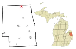 Location of Minden City, Michigan