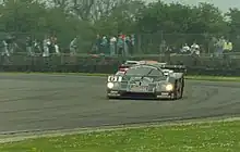 Sauber-Mercedes C9 rounding Becketts corner at Silverstone during the 1988 Silverstone 1000&nbsp;km.