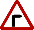 Sharp curve to right