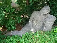 Der Schlaf (The Sleep), 1907, sculpture by Hermann Hosaeus&nbsp;[de] at the I. Städtischer Friedhof Eisackstraße&nbsp;[de]