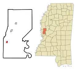 Location of Cary, Mississippi