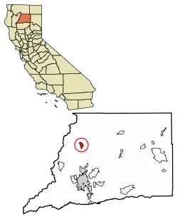 Location of Lakehead in Shasta County, California.