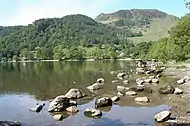 Glenridding Dodd and Sheffield Pike seen from the shores of Ullswater