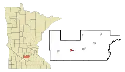 Location of Winthropwithin Sibley County, Minnesota