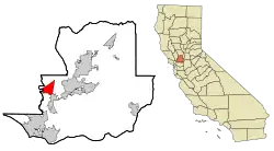 Location in Solano County and the state of California