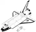 4-7 seats Space Shuttle orbiter and 3 seats Soyuz-TM (drawn to scale)