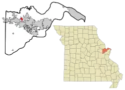 Location of Josephville, Missouri