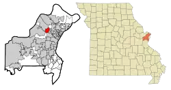 Location of St. Ann, Missouri