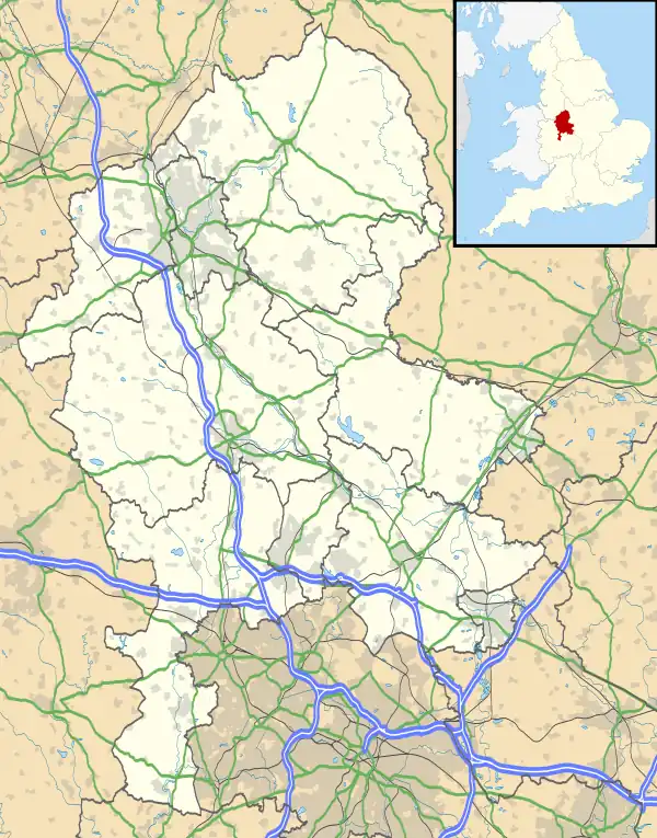Sideway is located in Staffordshire