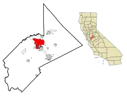 Location in Stanislaus County and the State of California
