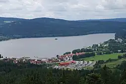 Lipno nad Vltavou on the shore of the Lipno Reservoir