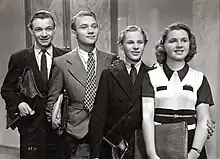 Cast of the film (Kemr, Hrušínský, Salač, Májová)