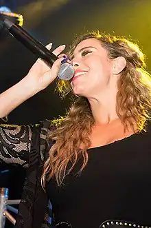 Sweet Female Attitude performing at Cardiff University Students' Union