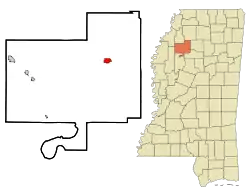 Location of Charleston, Mississippi