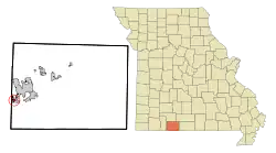 Location of Table Rock, Missouri