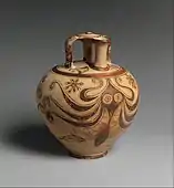 Stirrup jar with octopus; circa 1200-1100 BC; terracotta; height: 26&nbsp;cm, diameter: 21.5&nbsp;cm; Metropolitan Museum of Art