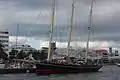 The Bermuda Sloop Spirit of Bermuda at the Royal Bermuda Yacht Club