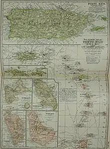 Political map with insets for some islands