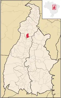 Location in Tocantins state