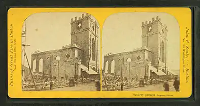 Trinity Church on Summer St., after fire of 1872