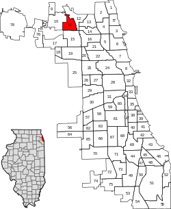 Location within the city of Chicago