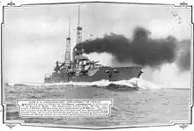 Hyperboloid mast towers were on the USS&nbsp;Oklahoma, under way during her sea trials, in "Popular Mechanics" Magazine, March 1916.