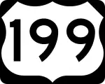 U.S. Route 199 marker