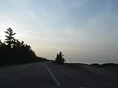 US&nbsp;23 running next to Lake Huron