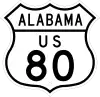 US&nbsp;80 route marker