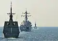 RSS Valour, USS Chung-Hoon and RSS Stalwart during CARAT 2010