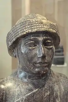 Portrait of Sumerian ruler Ur-Ningirsu, son of Gudea, c.2100 BCE. Louvre Museum.