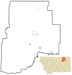 Location of Nashua, Montana