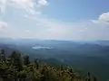 View from Dix Mountain Peak on July 1, 2018, looking towards Elk Lake.