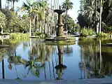 View of the Margaret J. Anderson Fountain in the Will Rogers Memorial Park