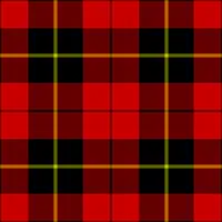 Basic check modified&nbsp;– Wallace red/dress, black on a slightly larger ground of red, laced with yellow and black over-checks.